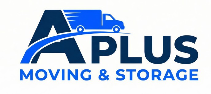 A Plus Moving and Storage trucks